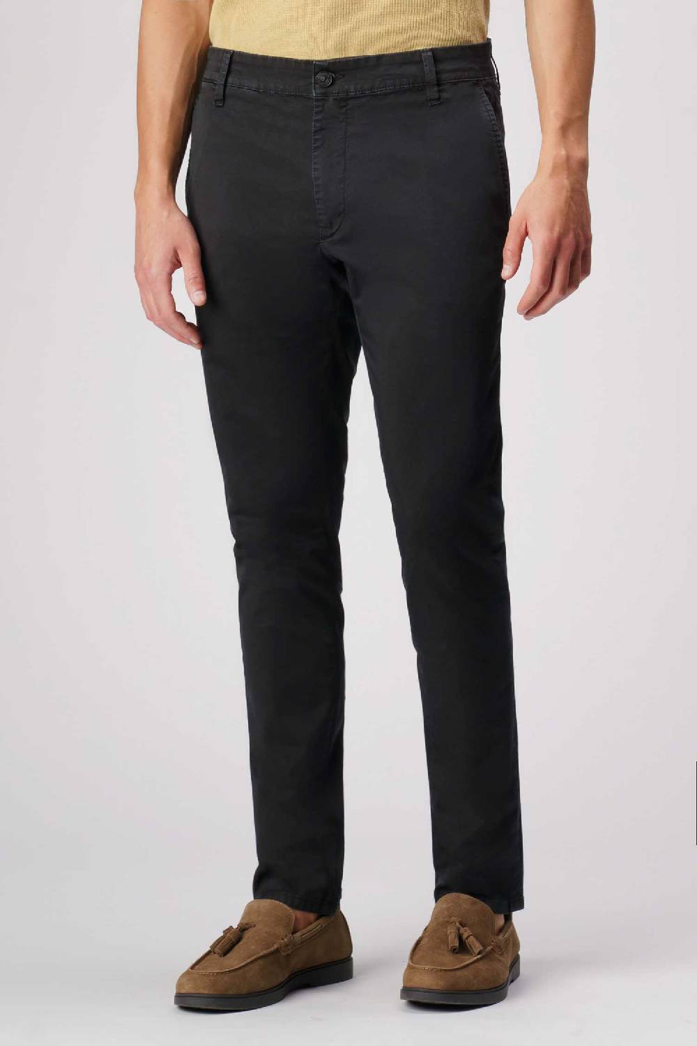 Jeckerson Jack- Pantalone Chino Con Tasca Americana In Armatura Raso Nero