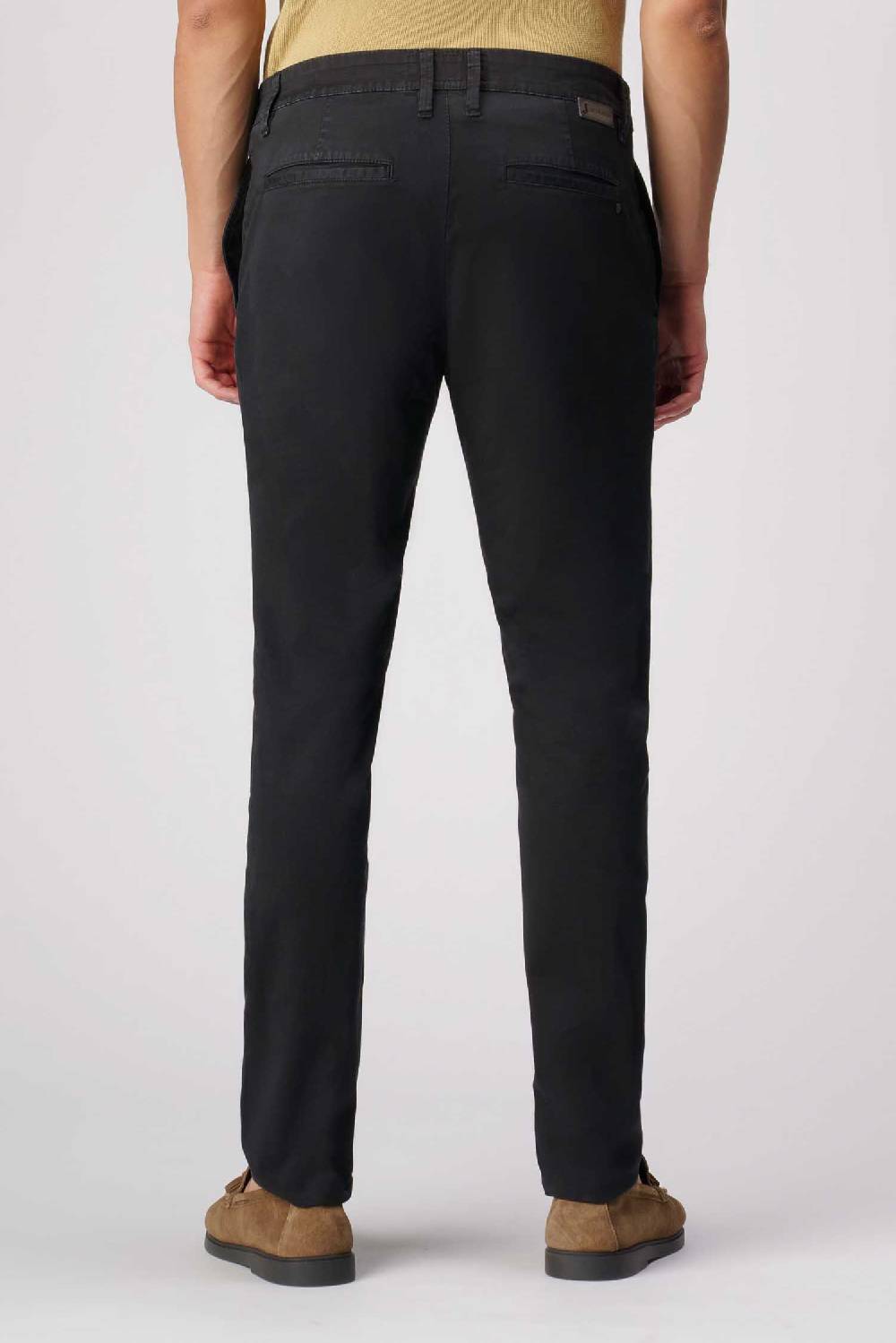 Jeckerson Jack- Pantalone Chino Con Tasca Americana In Armatura Raso Nero