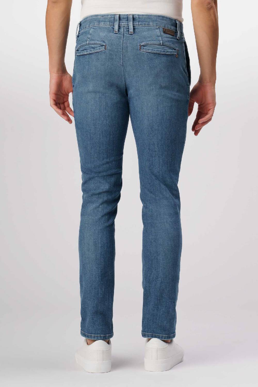 Jeckerson Jack- Pantalone Chino In Comfort Denim Blu Medio