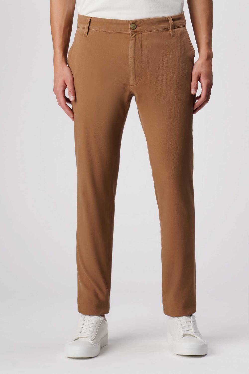 Jeckerson Jack- Pantalone Chino Slim Fit In Nido D'ape Marrone Chiaro
