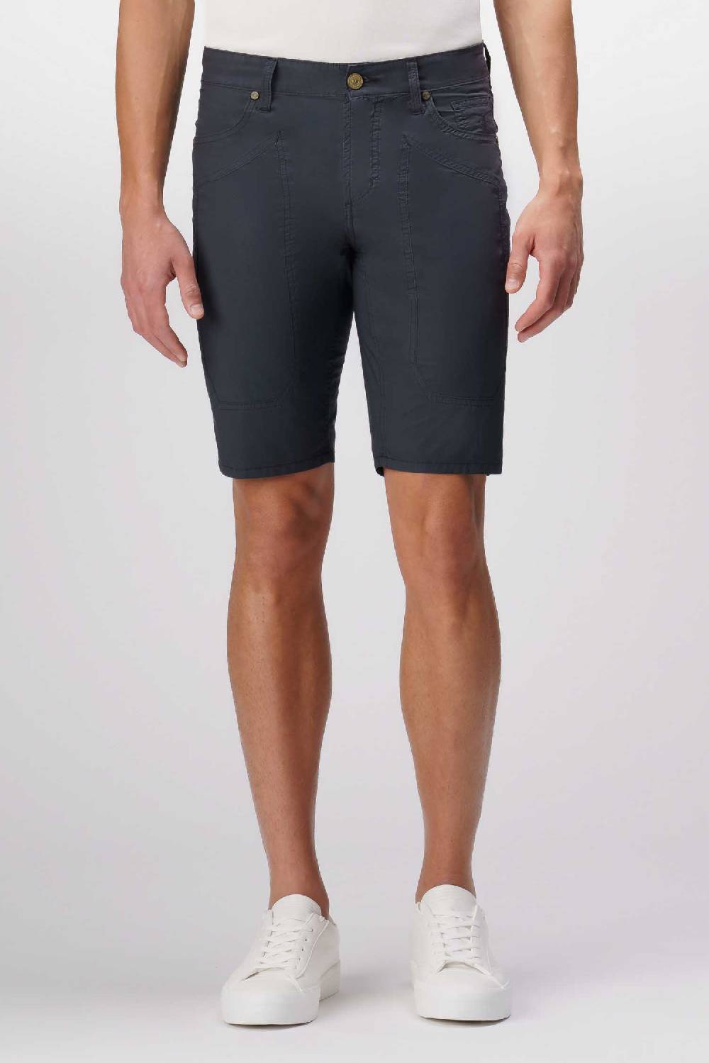 Jeckerson Jayden - Bermuda 5 Tasche Con Toppa In Tela Paracadute Blu Scuro