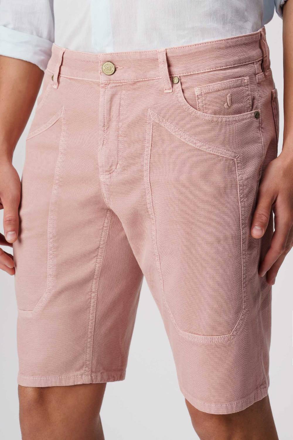 Jeckerson Jayden - Bermuda Con Toppa In Nido D'ape Rosa Chiaro