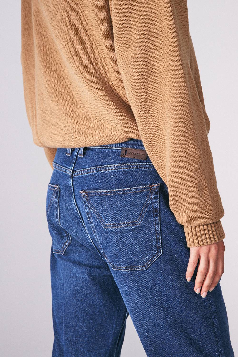 Jeckerson 5 Tasche Boyfriend In Denim Blu Scuro