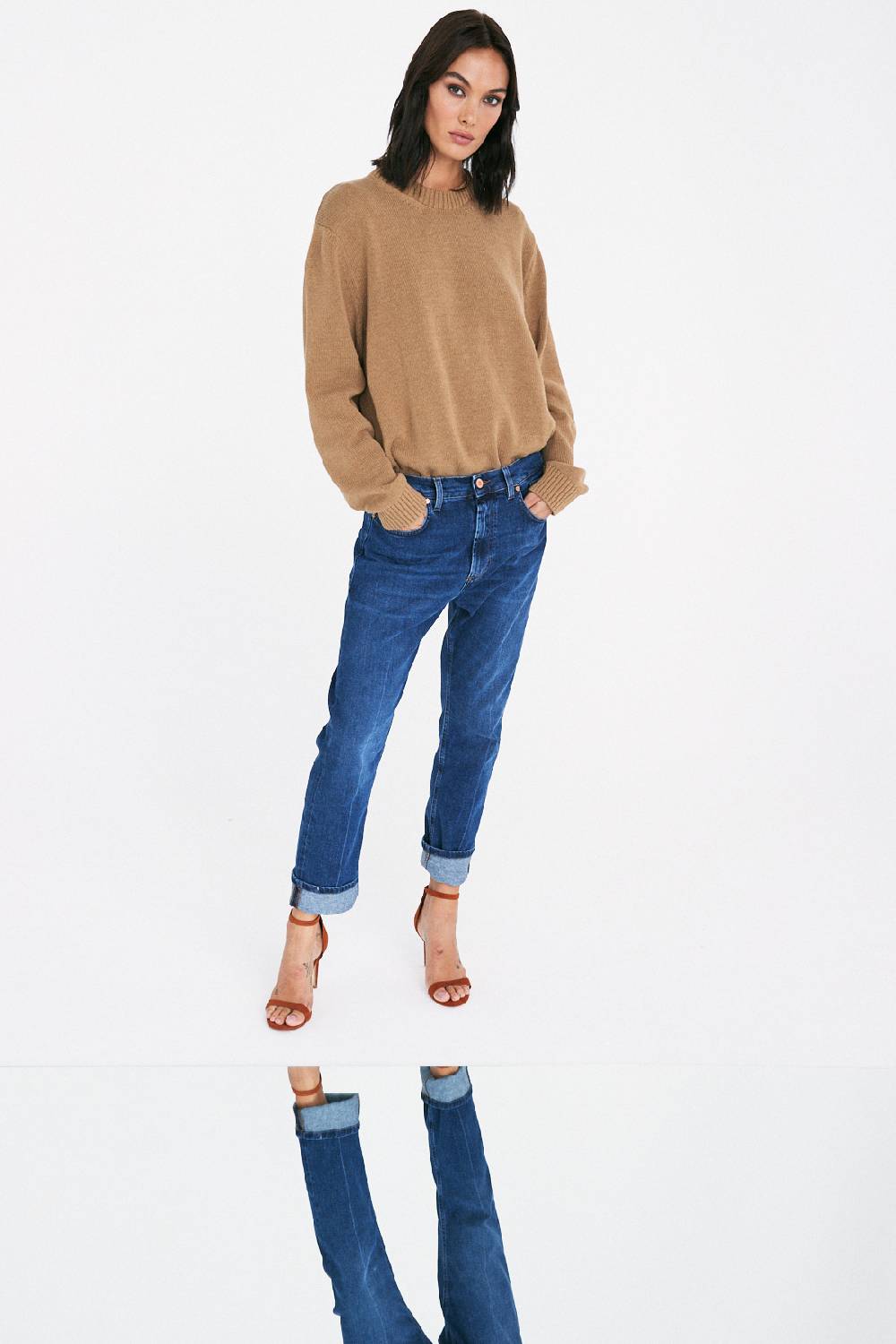 Jeckerson 5 Tasche Boyfriend In Denim Blu Scuro