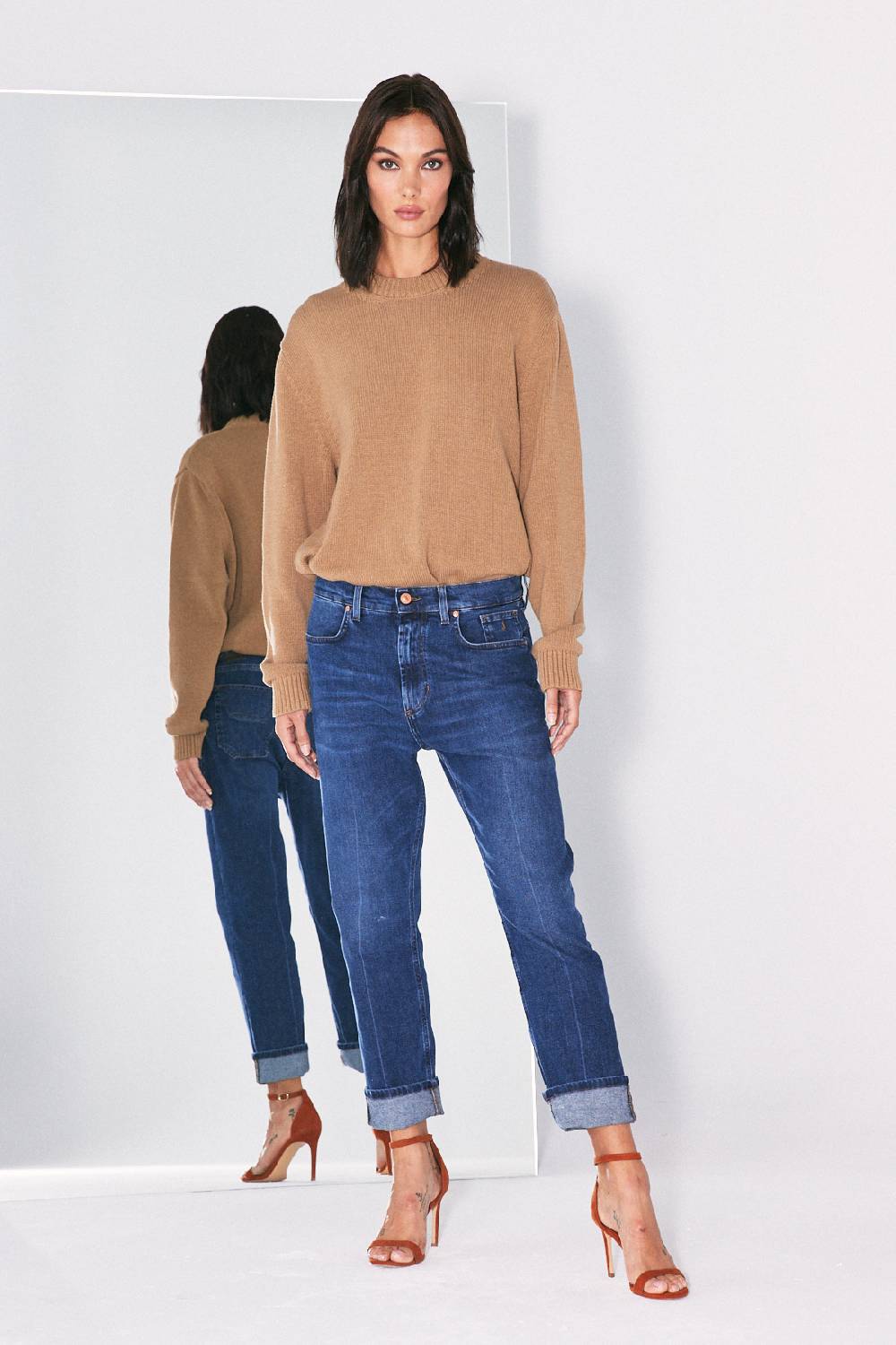 Jeckerson 5 Tasche Boyfriend In Denim Blu Scuro