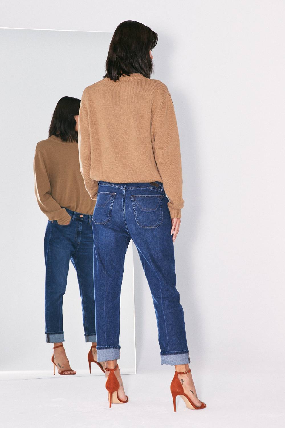 Jeckerson 5 Tasche Boyfriend In Denim Blu Scuro