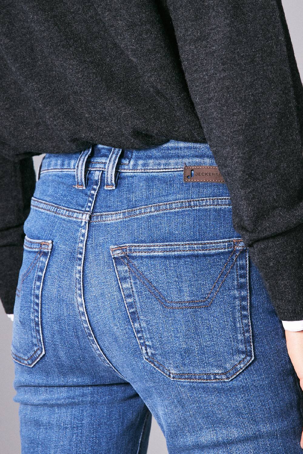 Jeckerson 5 Tasche Skinny In Denim Blu Medio