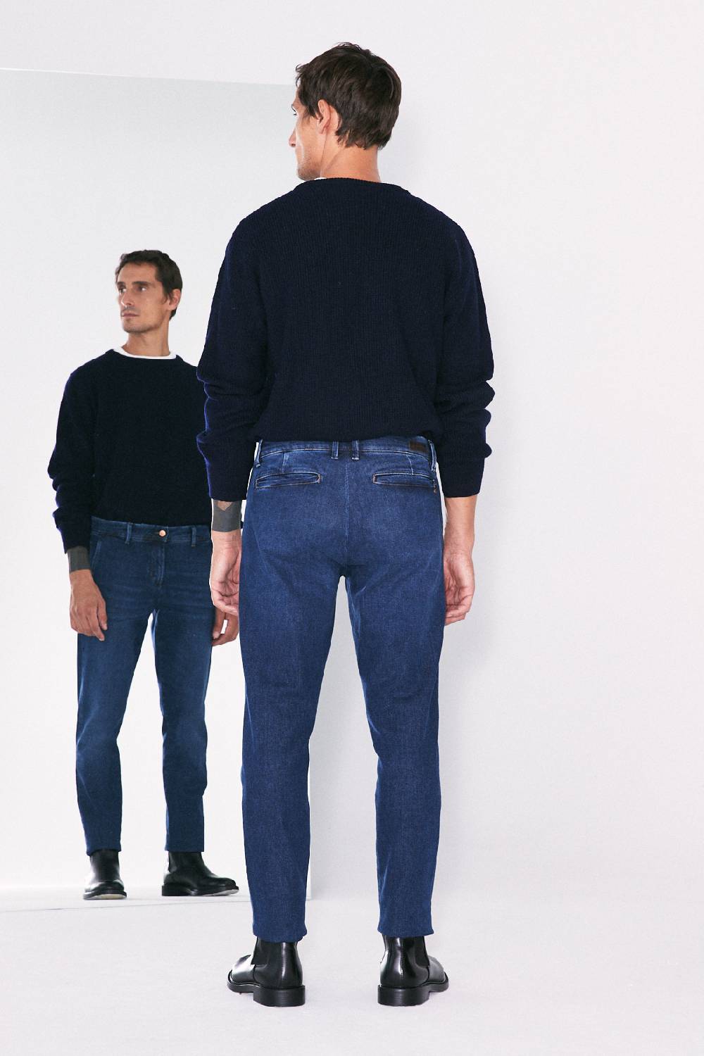 Jeckerson Chino Tasca America In Denim Blu Scuro