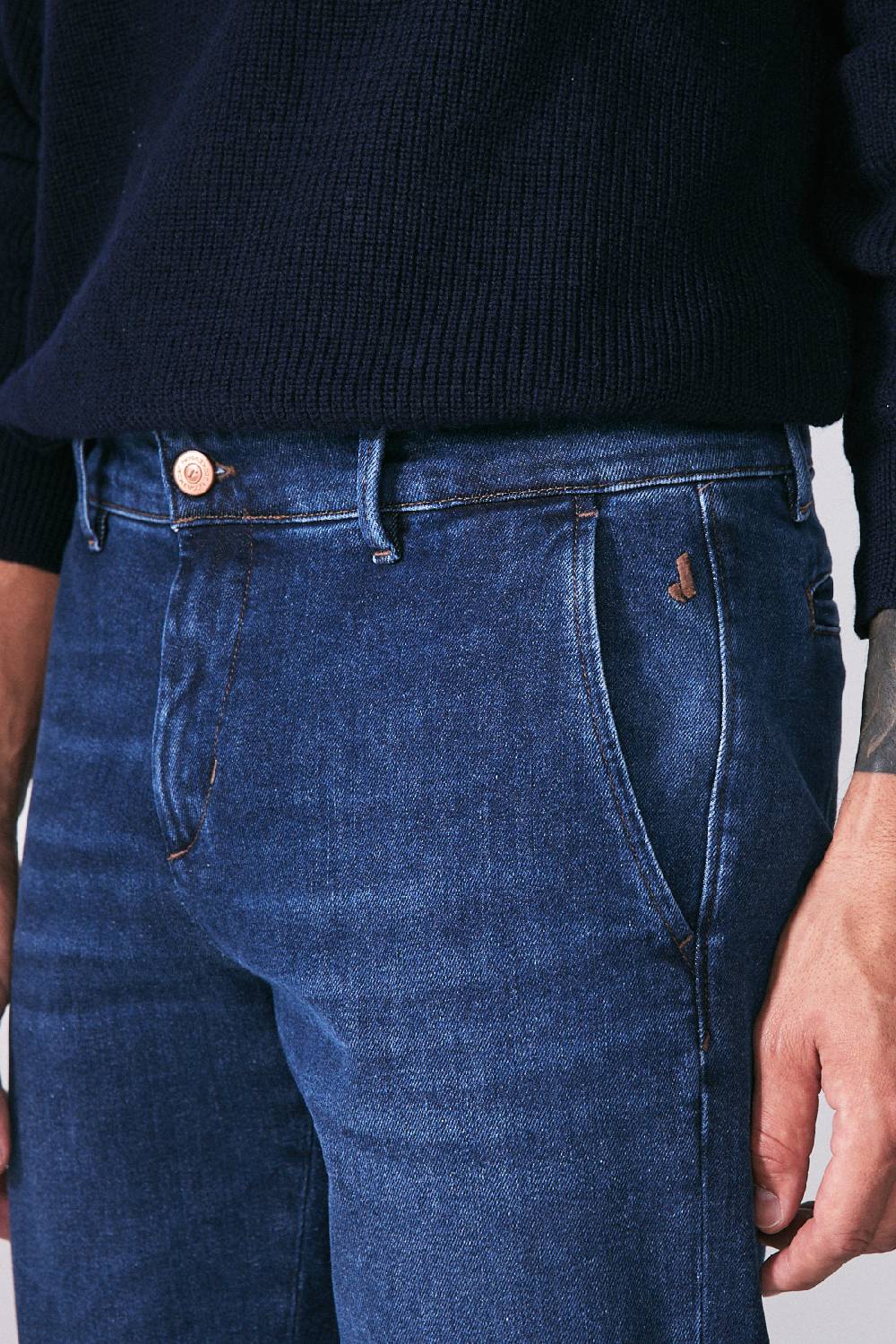 Jeckerson Chino Tasca America In Denim Blu Scuro