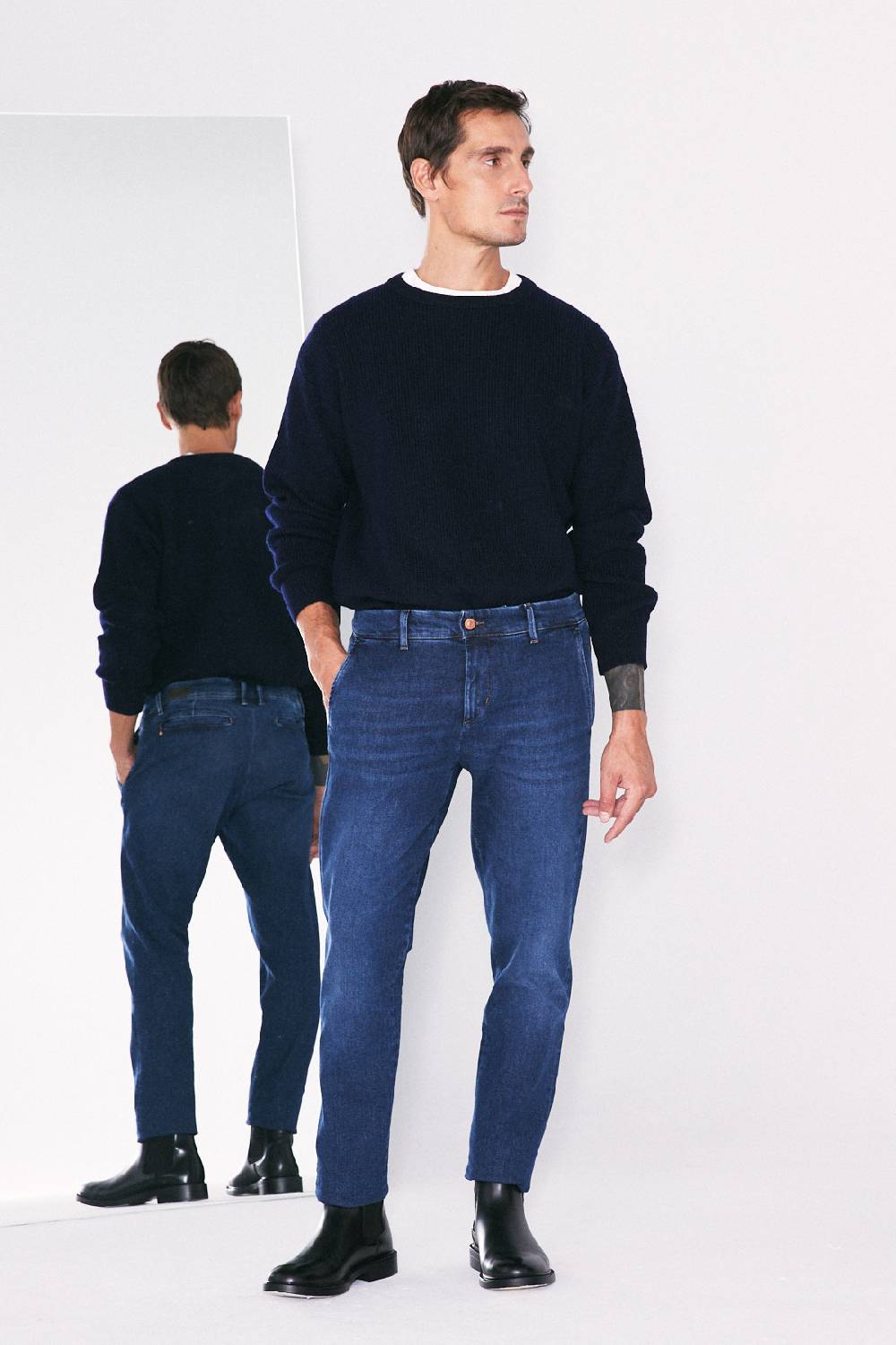 Jeckerson Chino tasca america in denim blu scuro