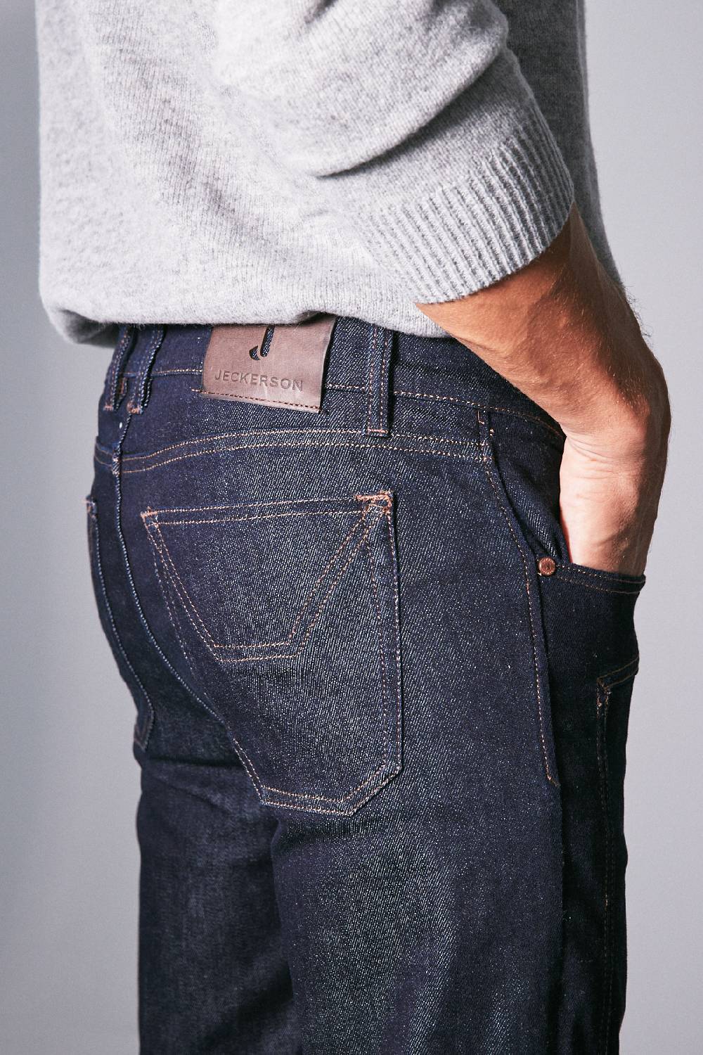 Jeckerson Pantalone 5 Tasche Con Toppa In Denim