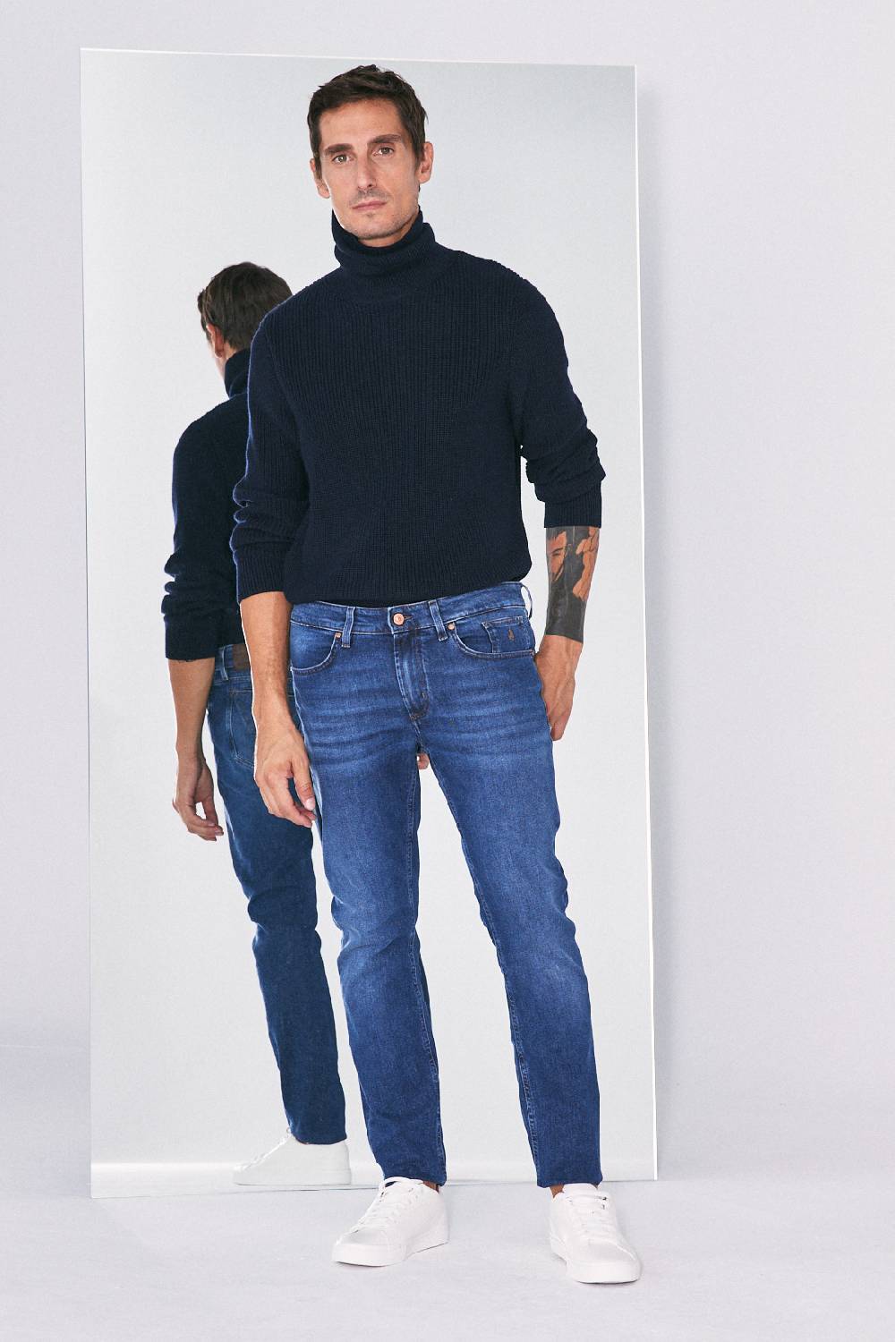 Jeckerson Pantalone 5 Tasche Slim Fit In Denim