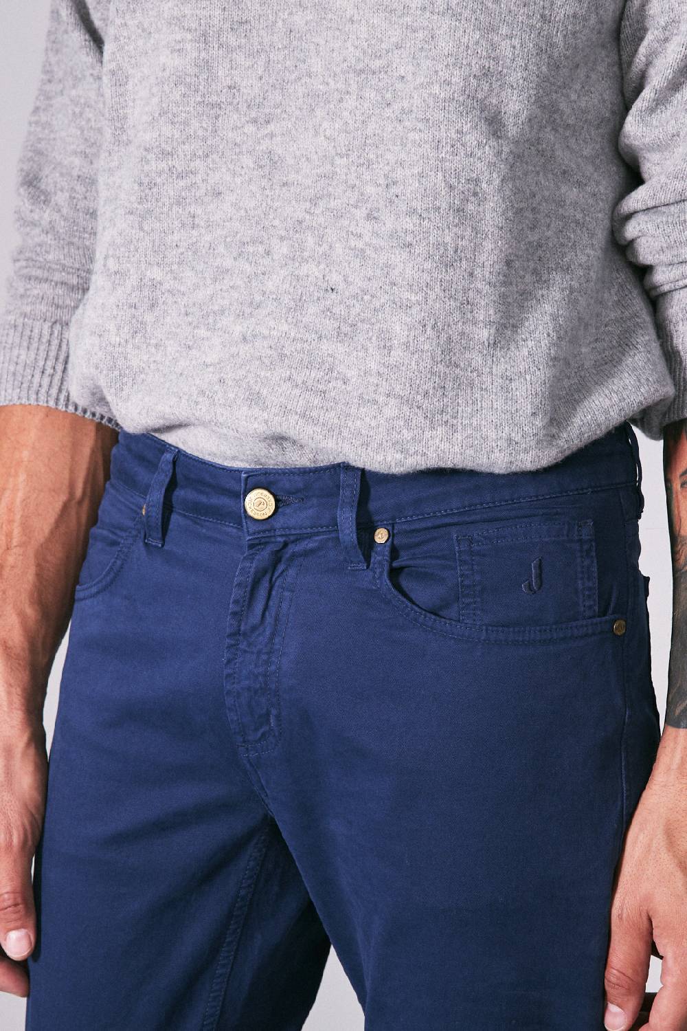 Jeckerson Pantalone Skinny In Gabardina Stretch