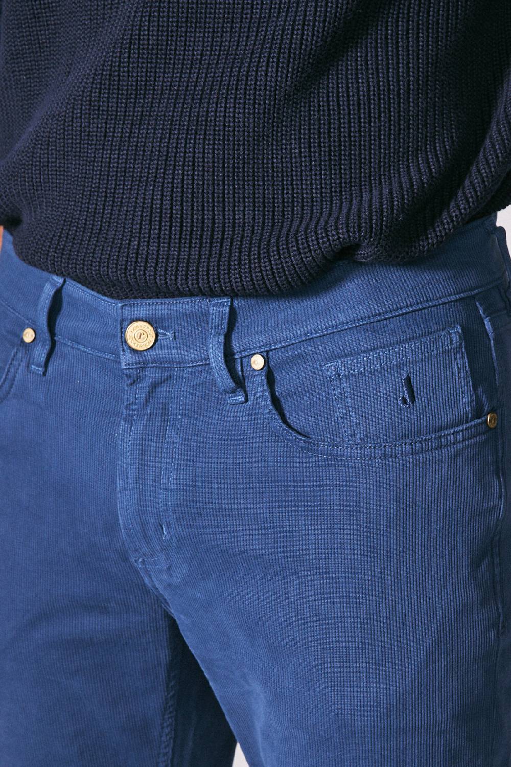 Jeckerson Pantalone Slim Fit In Cotè De Cheval