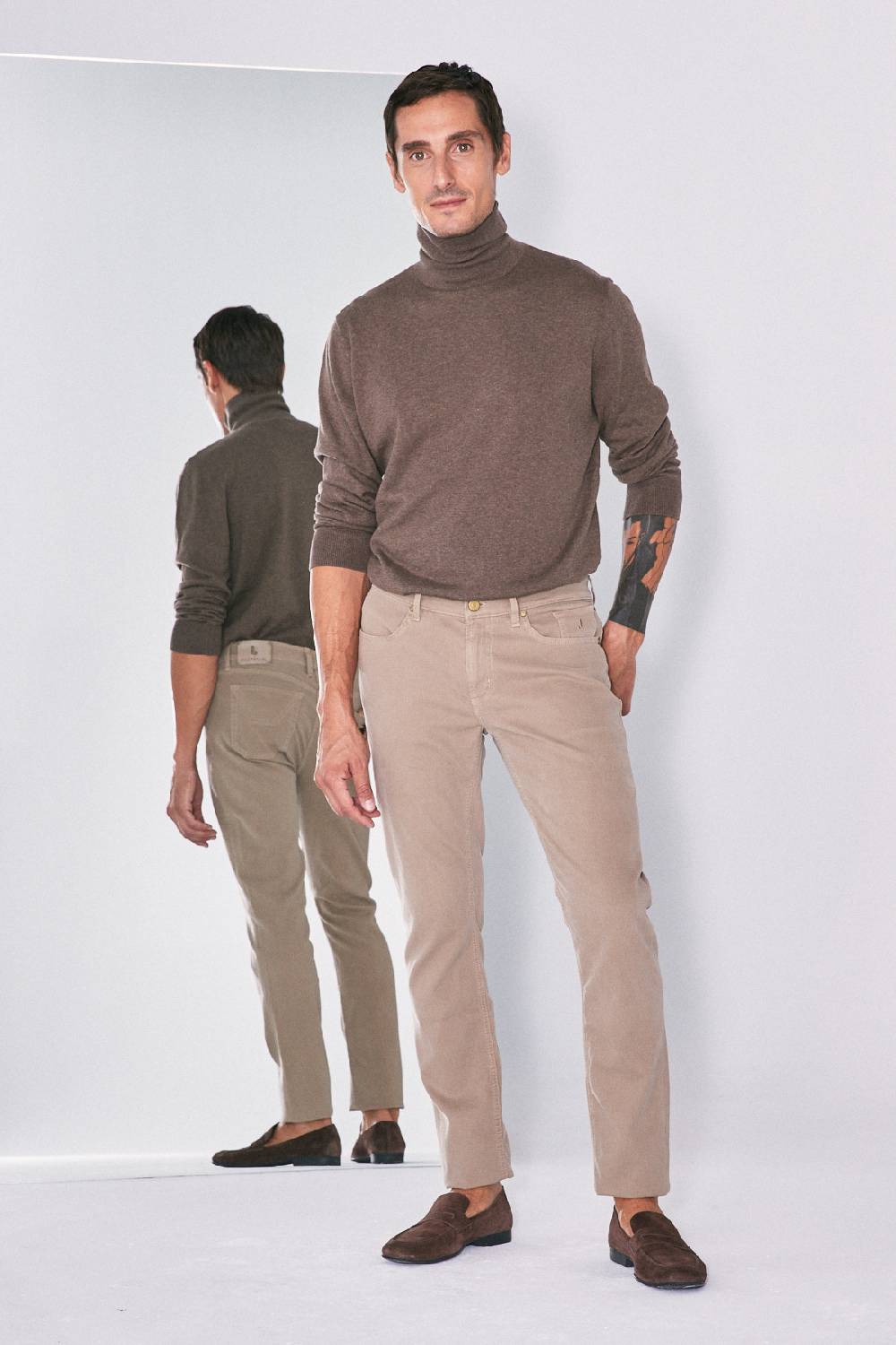 Jeckerson Pantalone Slim Fit In Cotè De Cheval