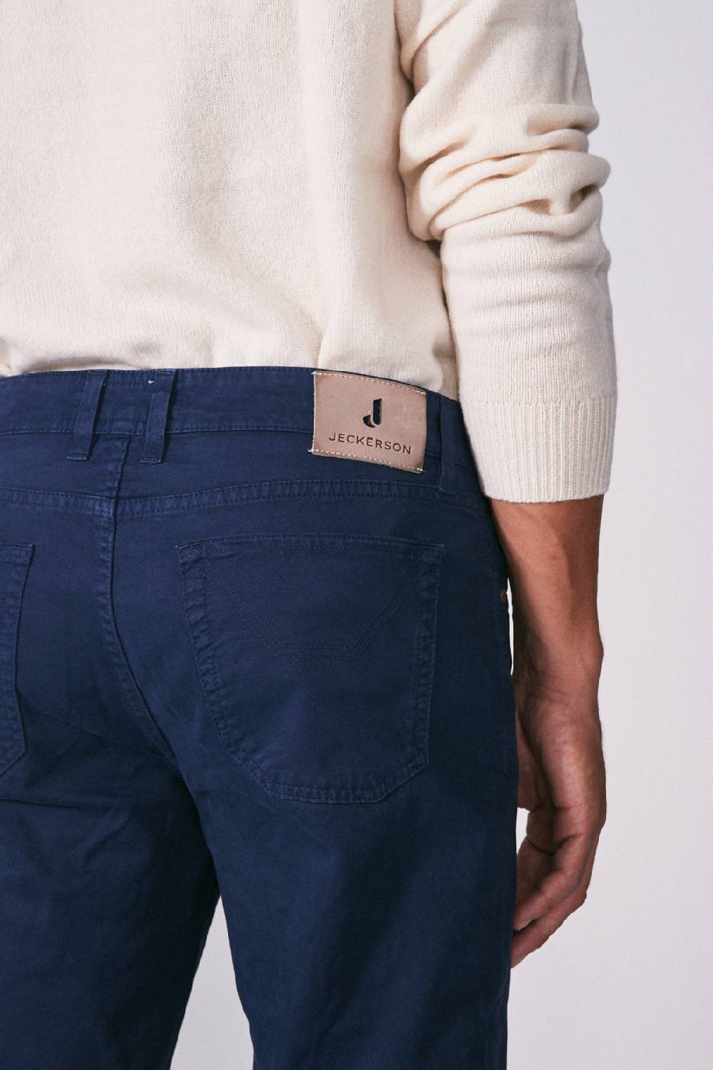 Jeckerson Pantalone Slim In Gabardina Stretch