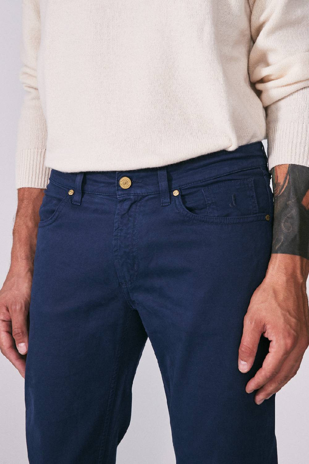 Jeckerson Pantalone Slim In Gabardina Stretch