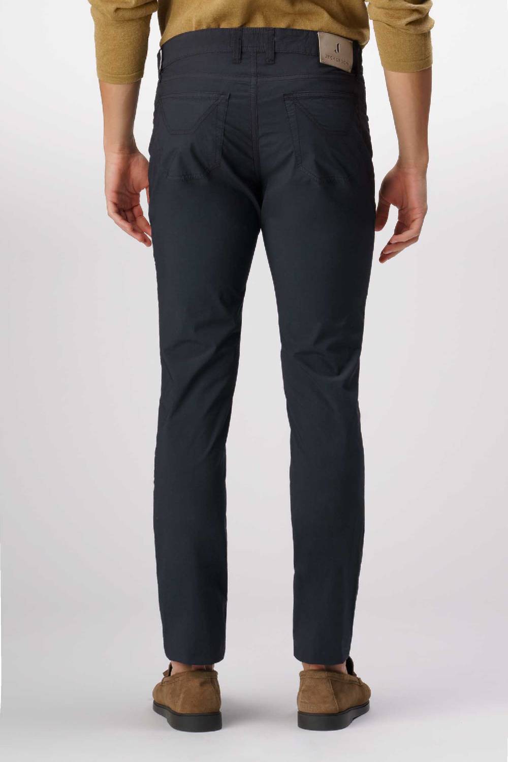 Jeckerson John - Pantalone 5 Tasche Con Toppa Blu Scuro