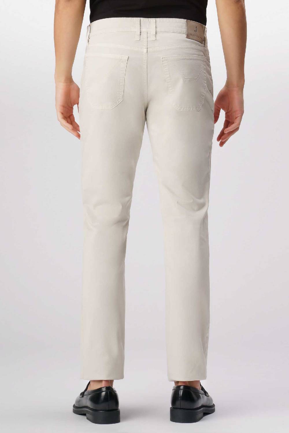 Jeckerson John - Pantalone 5 Tasche In Armatura Raso Beige Chiaro