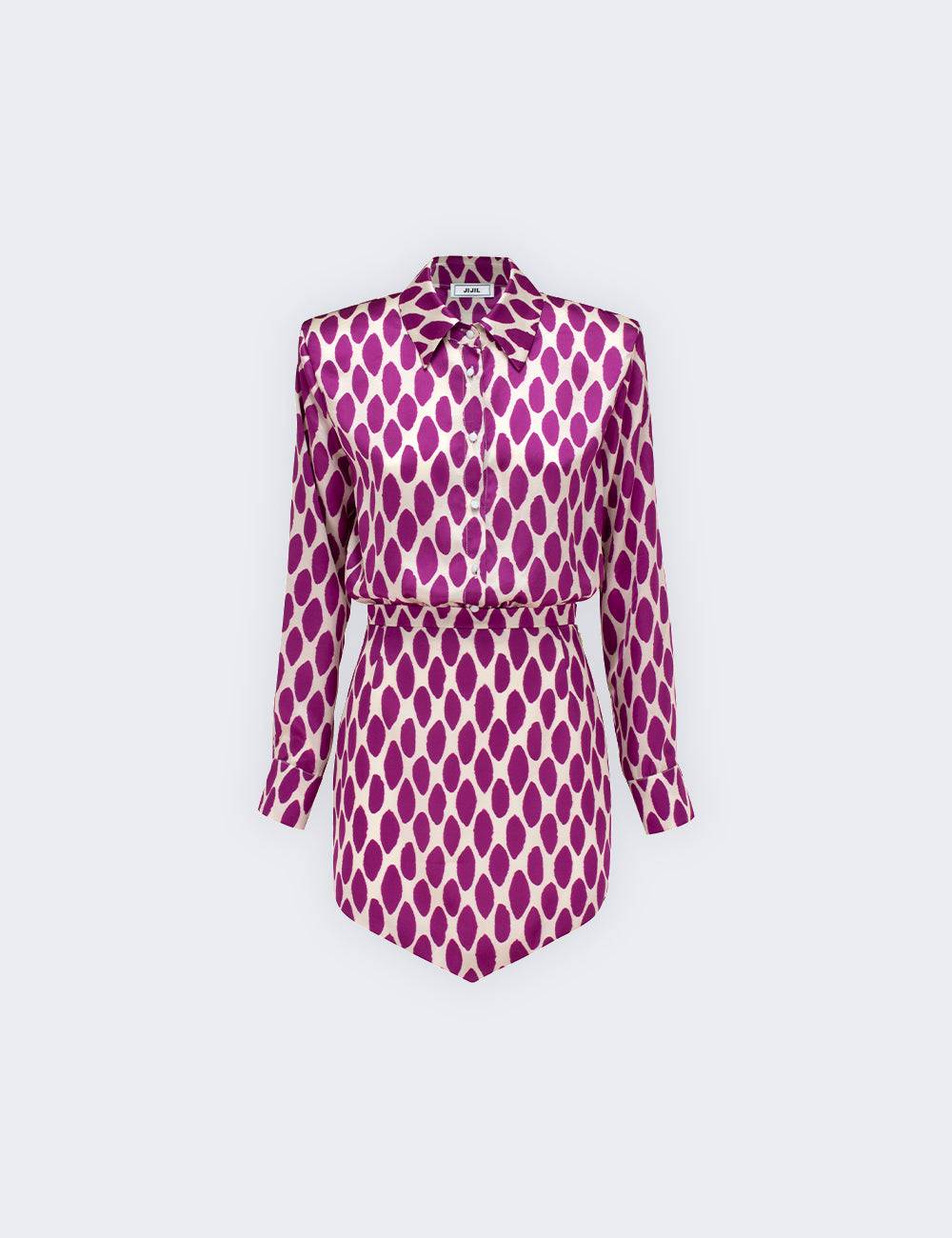 Jijil Abito A Maniche Lunghe Con Collo A Camicia