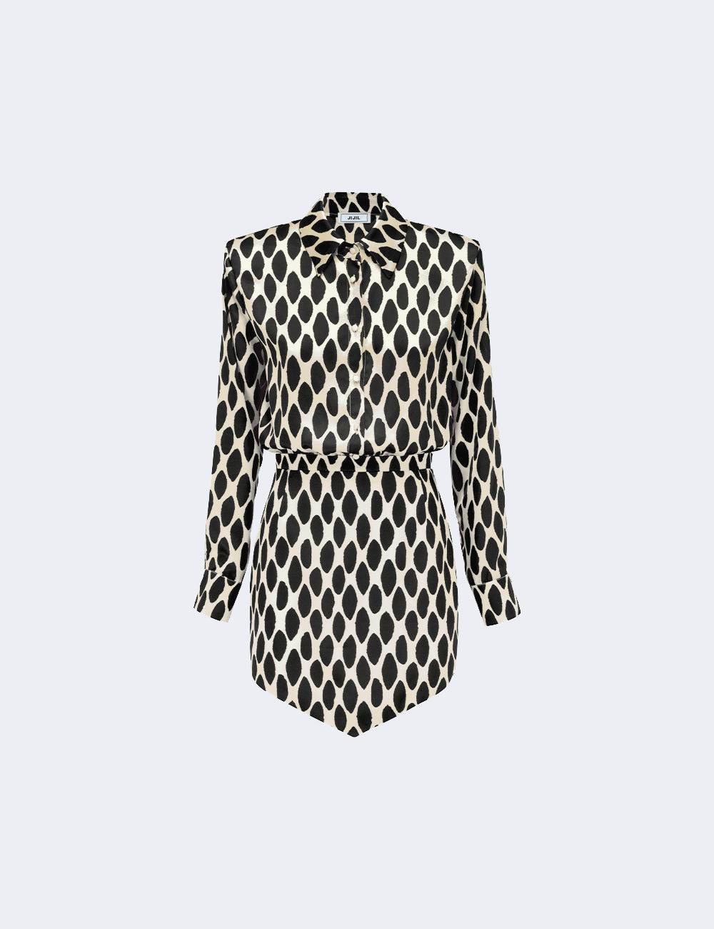 Jijil Abito A Maniche Lunghe Con Collo A Camicia