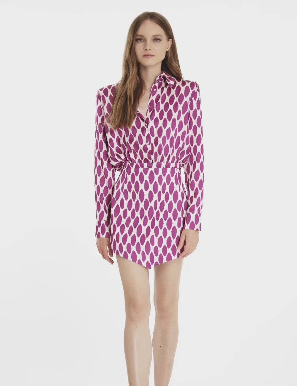 Jijil Abito A Maniche Lunghe Con Collo A Camicia