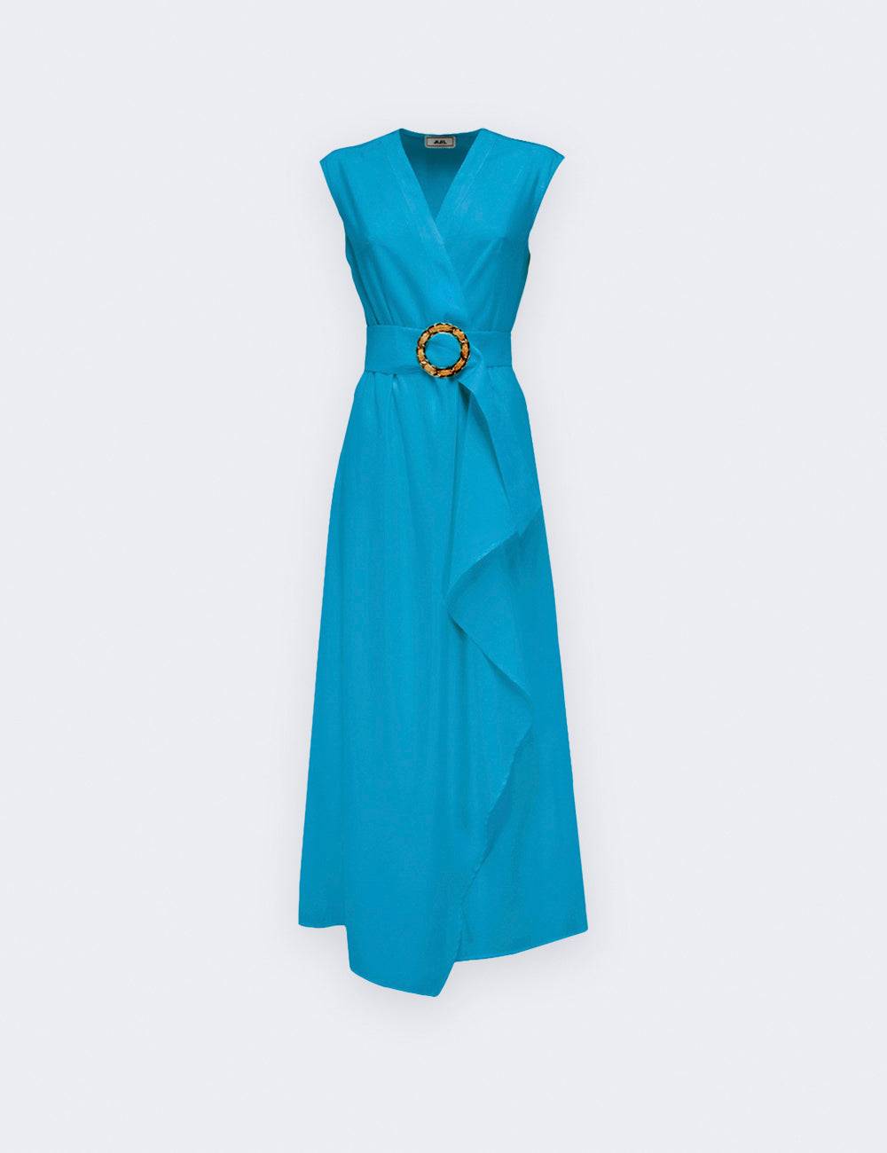 Jijil Abito Con Cinturone E Rouches