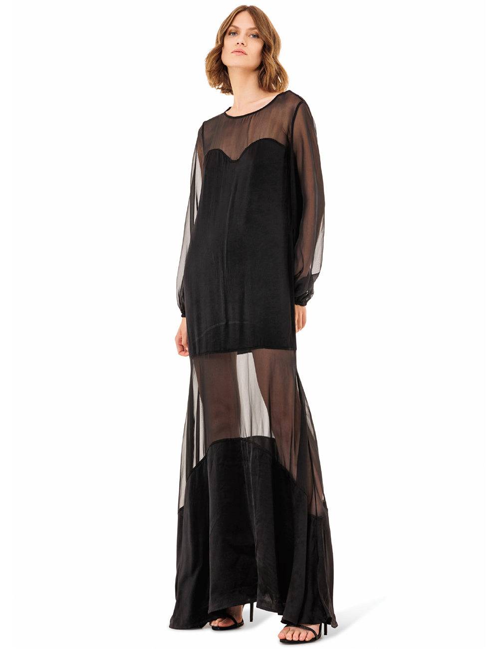 Jijil Abito Lungo Trasparente