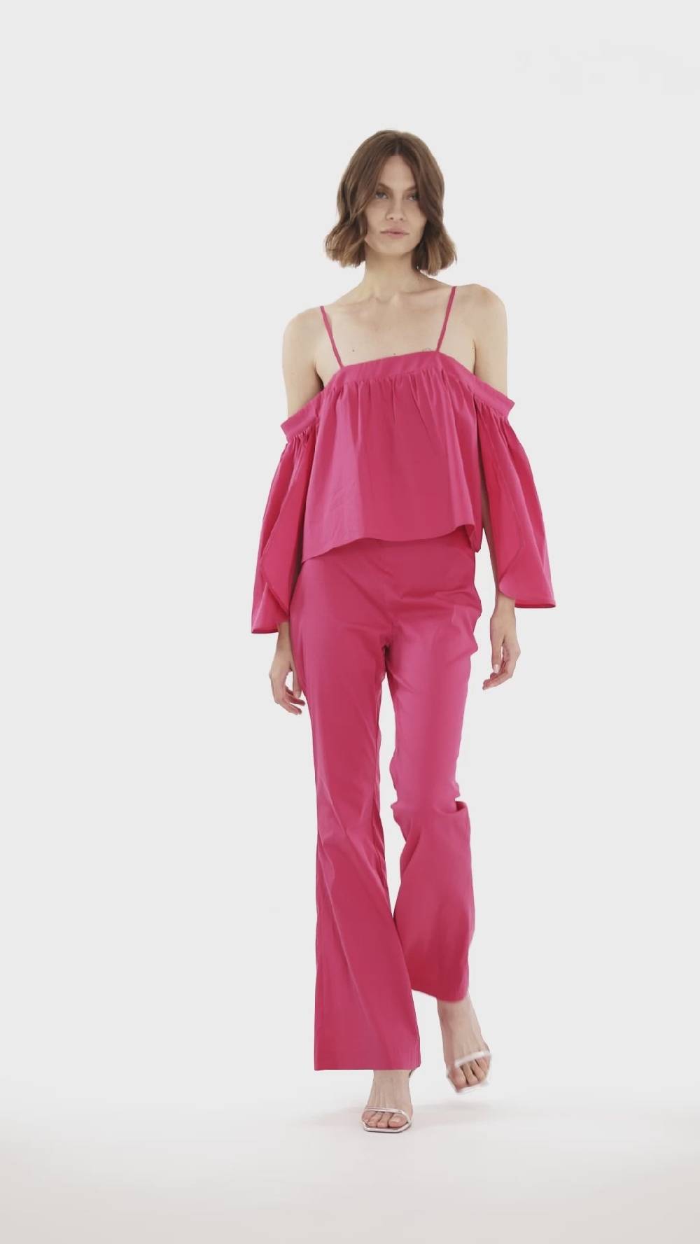 Jijil Blusa Con Scollo A Barca E Bretelle Sottili