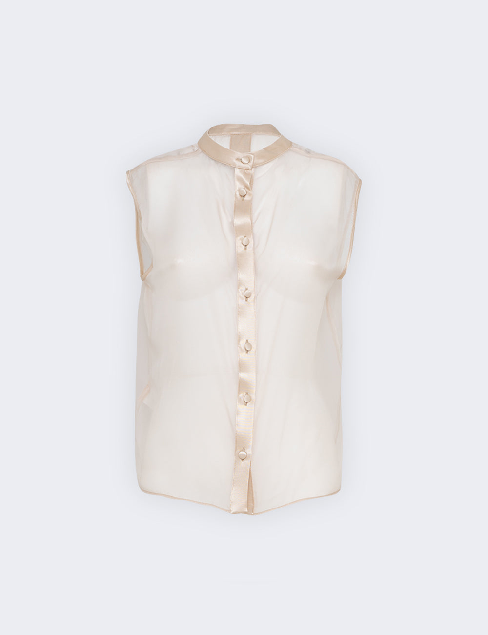 Jijil Blusa Smanicata A Collo Alto