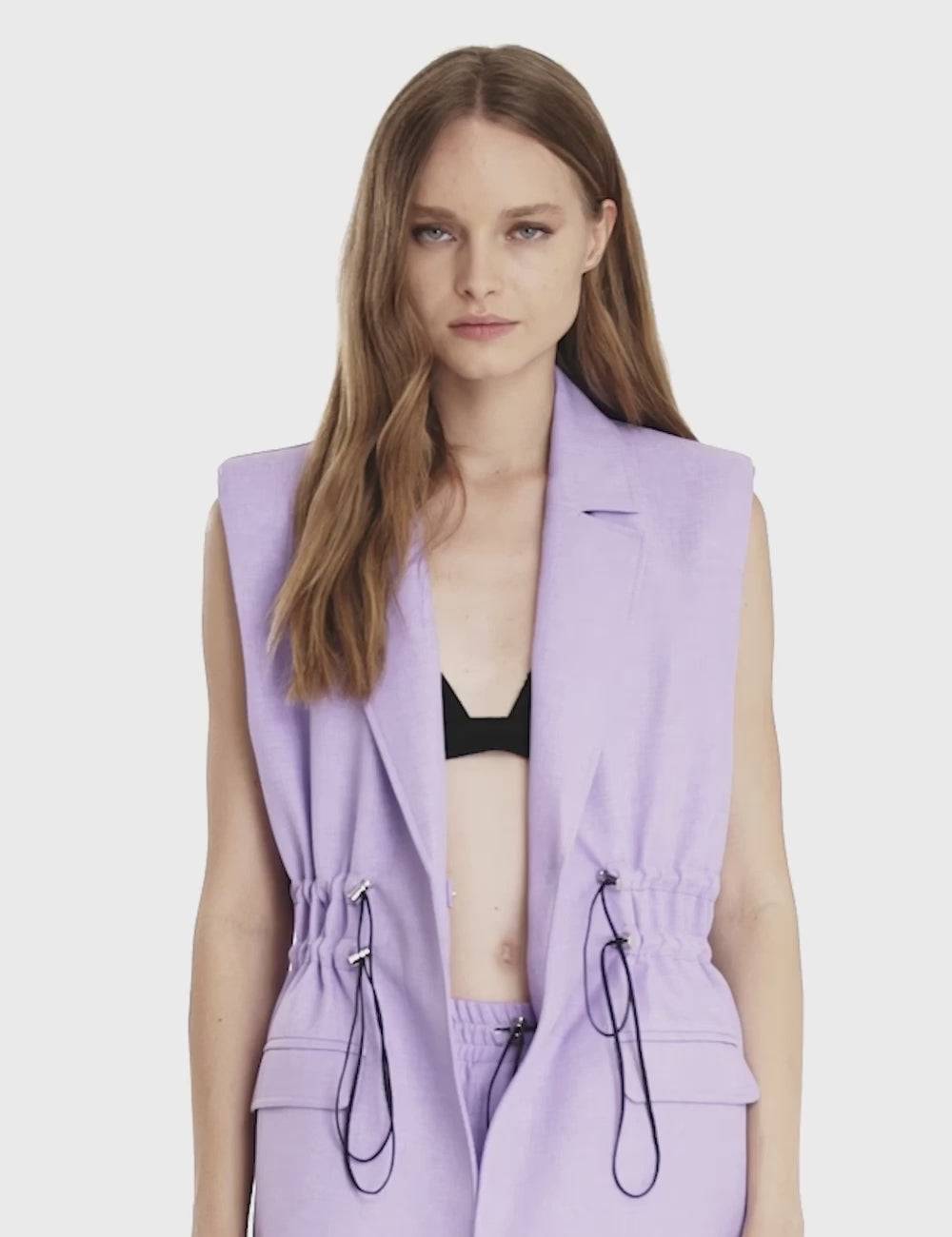 Jijil Giacca Smanicata Con Elastico In Vita