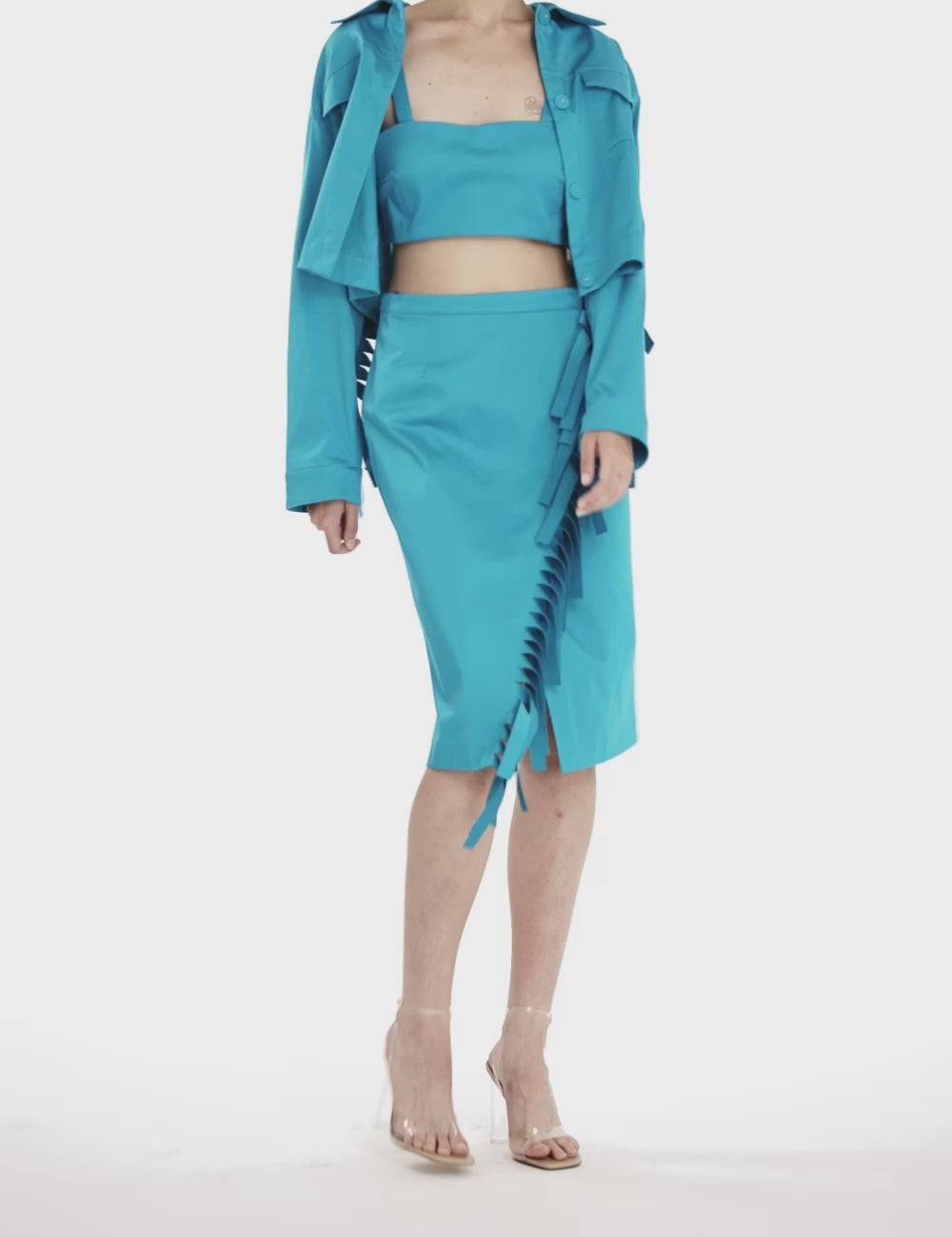 Jijil Gonna A Portafoglio Con Frange