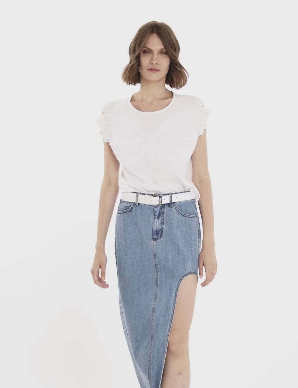 Jijil Gonna Lunga In Denim