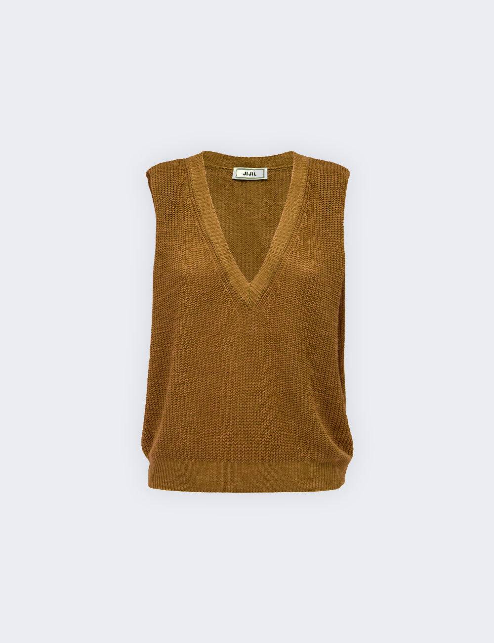 Jijil Maglia Smanicata Con Scollo A V