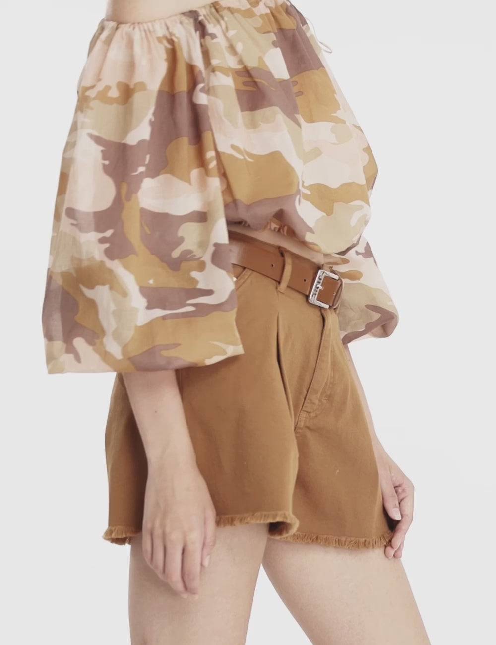 Jijil Shorts In Cotone Con Bordo Sfrangiato