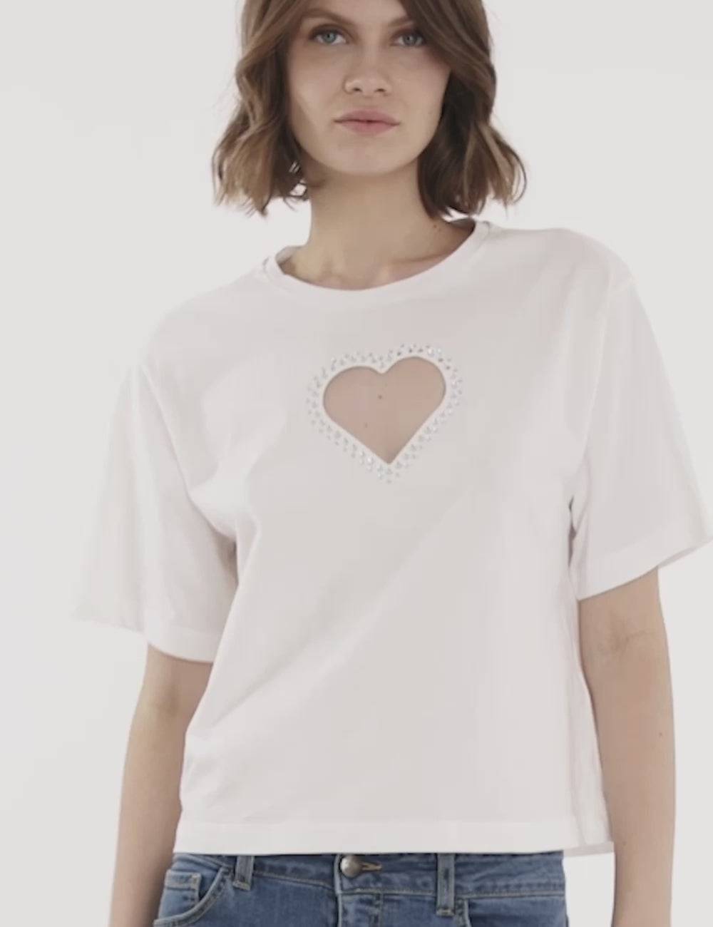 Jijil T-shirt Con Inserto A Cuore