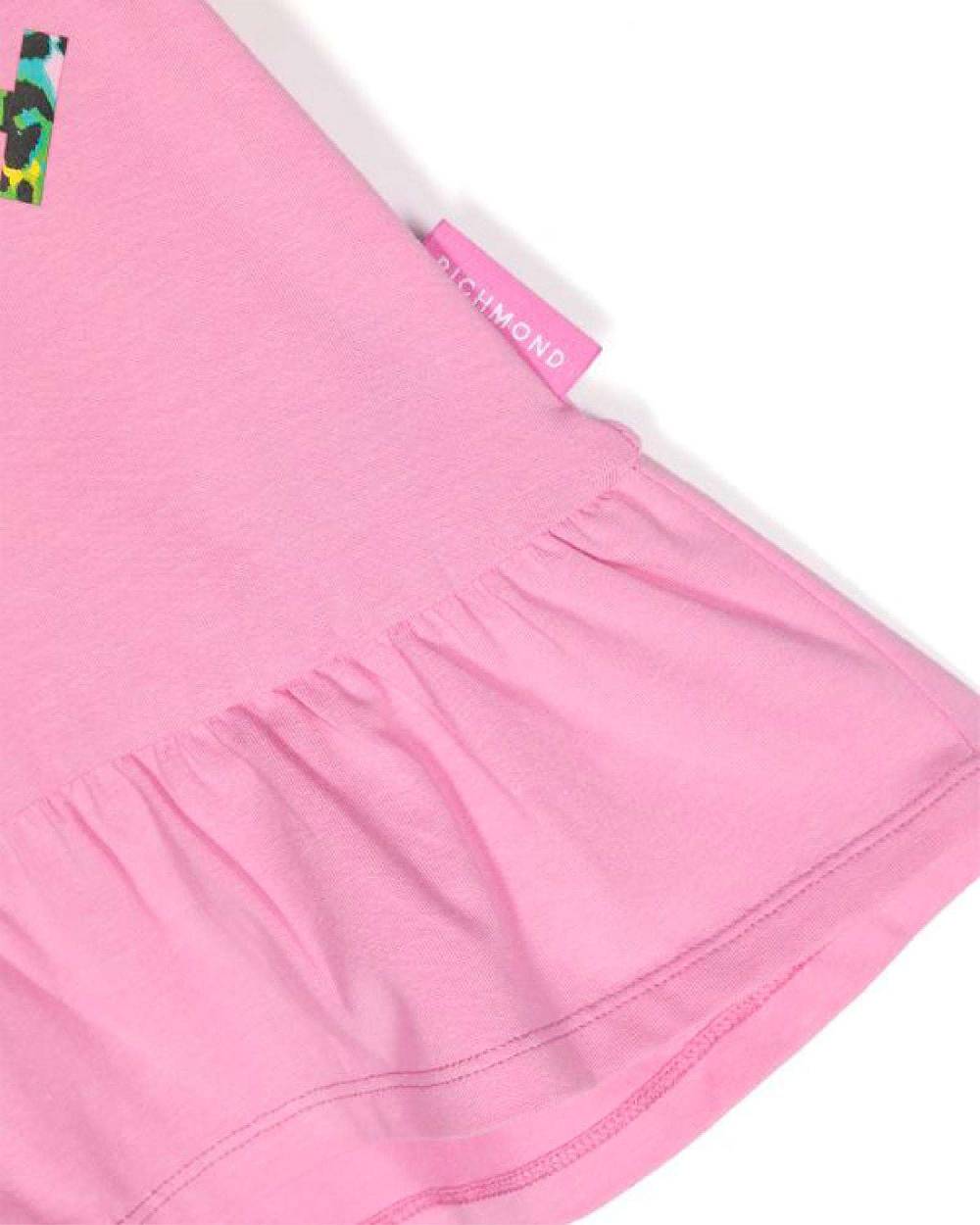 John Richmond Kids Abito Corto Con Logo Sul Davanti