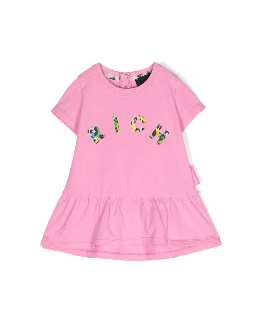 John Richmond kids Abito corto con logo sul davanti