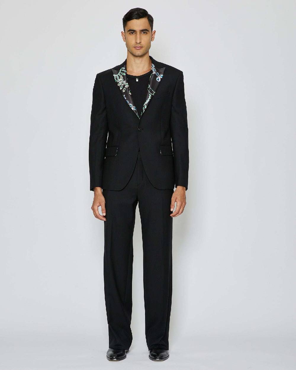 John Richmond Blazer monopetto con revers con pattern