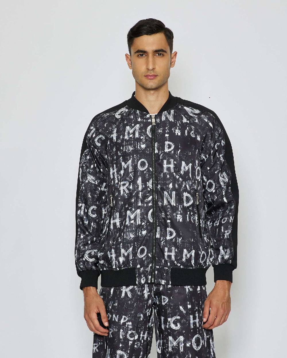 John Richmond Bomber Con Pattern Decorativo Allover