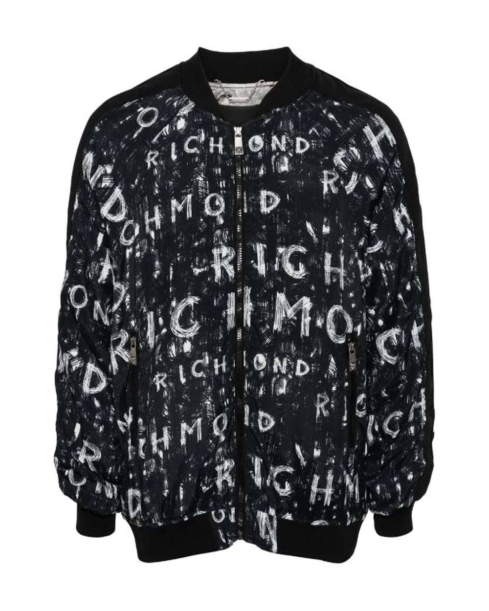 John Richmond Bomber Con Pattern Decorativo Allover