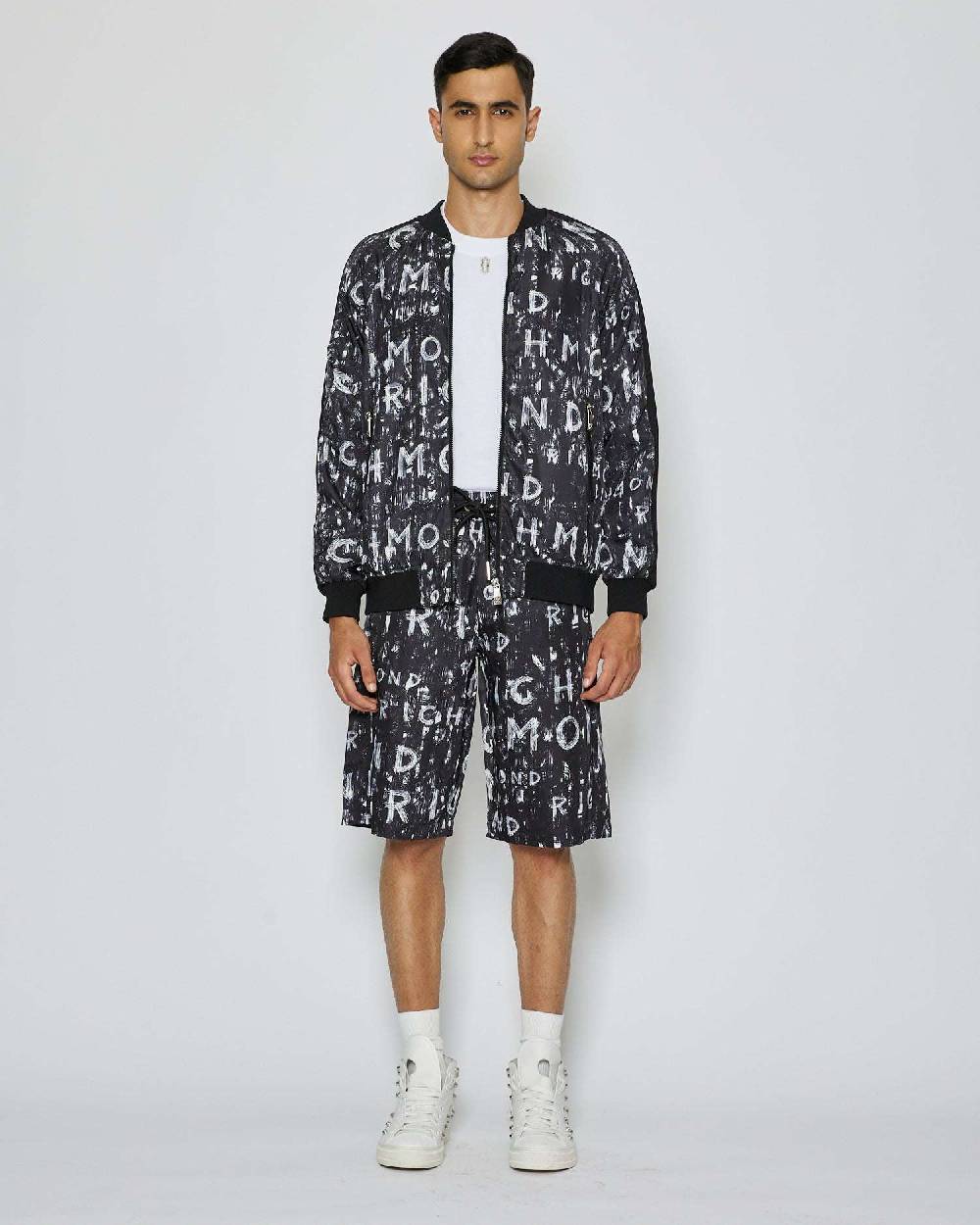 John Richmond Bomber con pattern decorativo allover