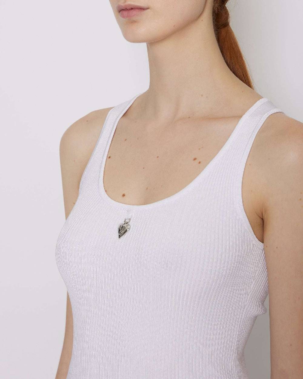 John Richmond Canotta Con Applicazione Metallica Sul Davanti