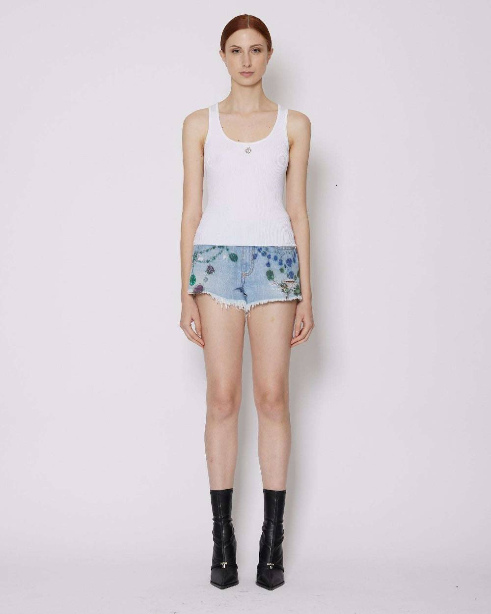 John Richmond Canotta con applicazione metallica sul davanti