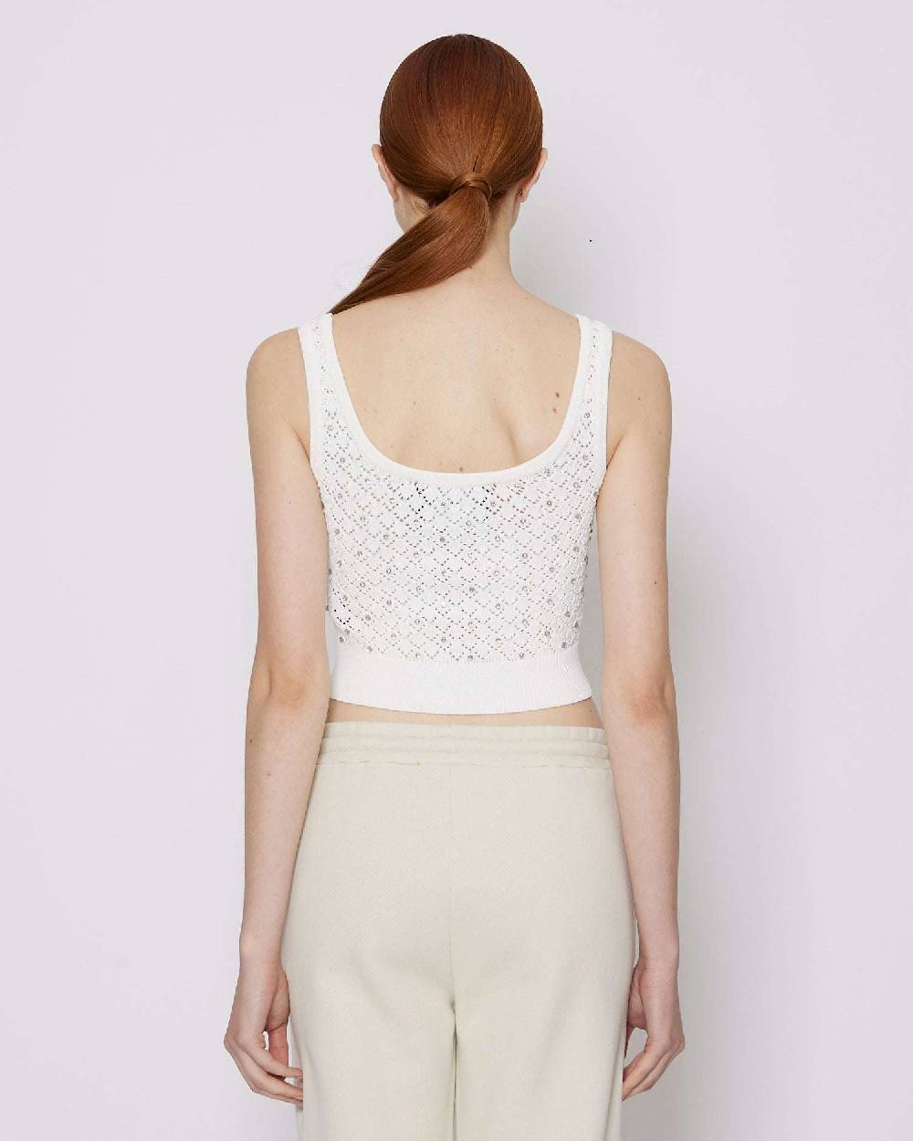 John Richmond Canotta Corta Con Ricamo Tone Sur Tone