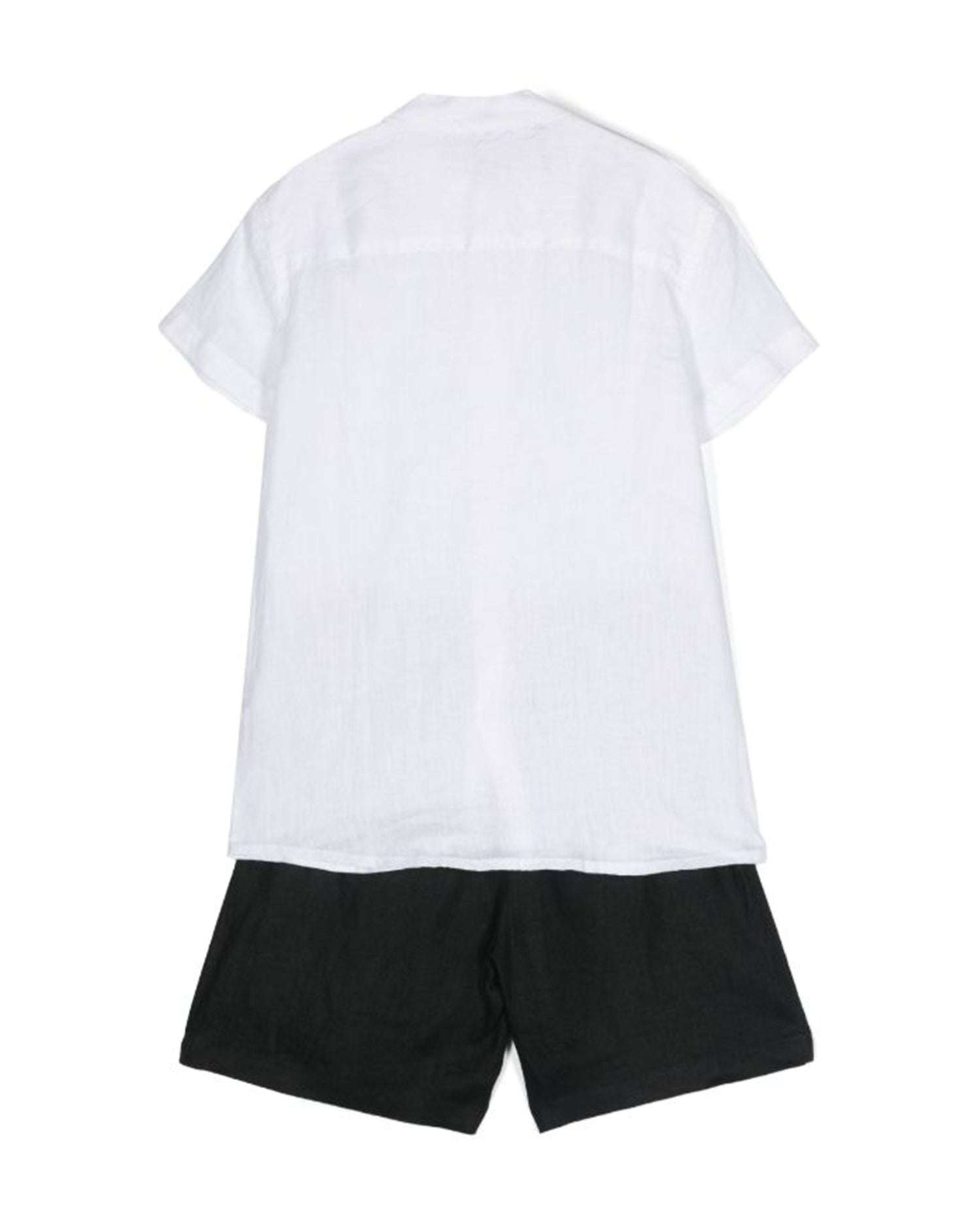 John Richmond Kids Completo Camicia E Bermuda Logo Sul Davanti