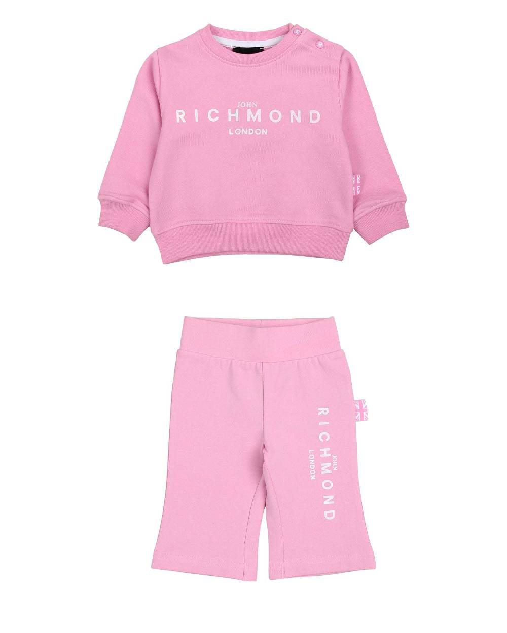 John Richmond kids Completo felpa e pantalone con logo
