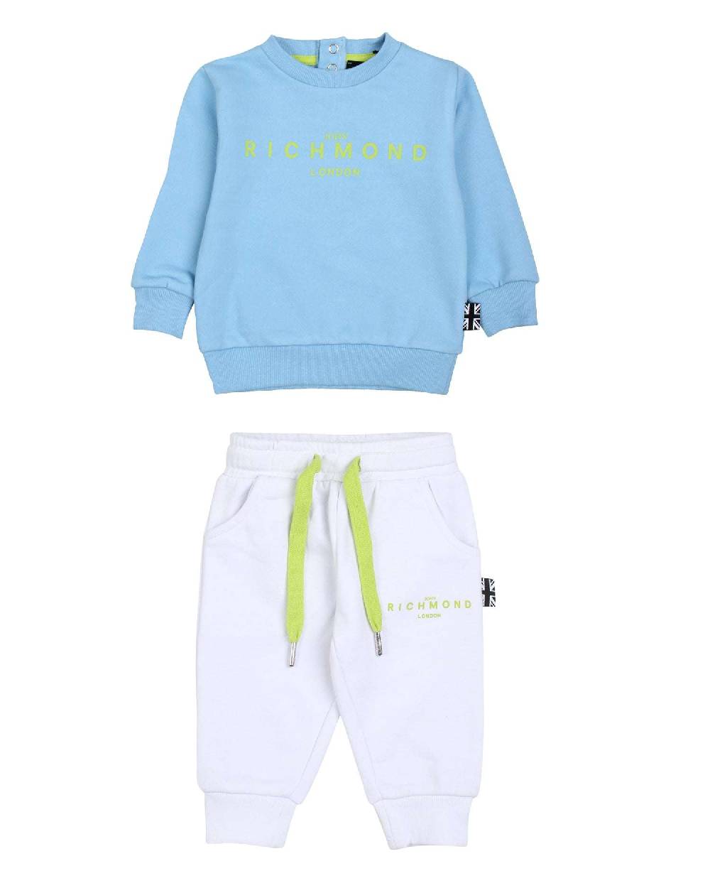 John Richmond kids Completo felpa e pantalone con logo