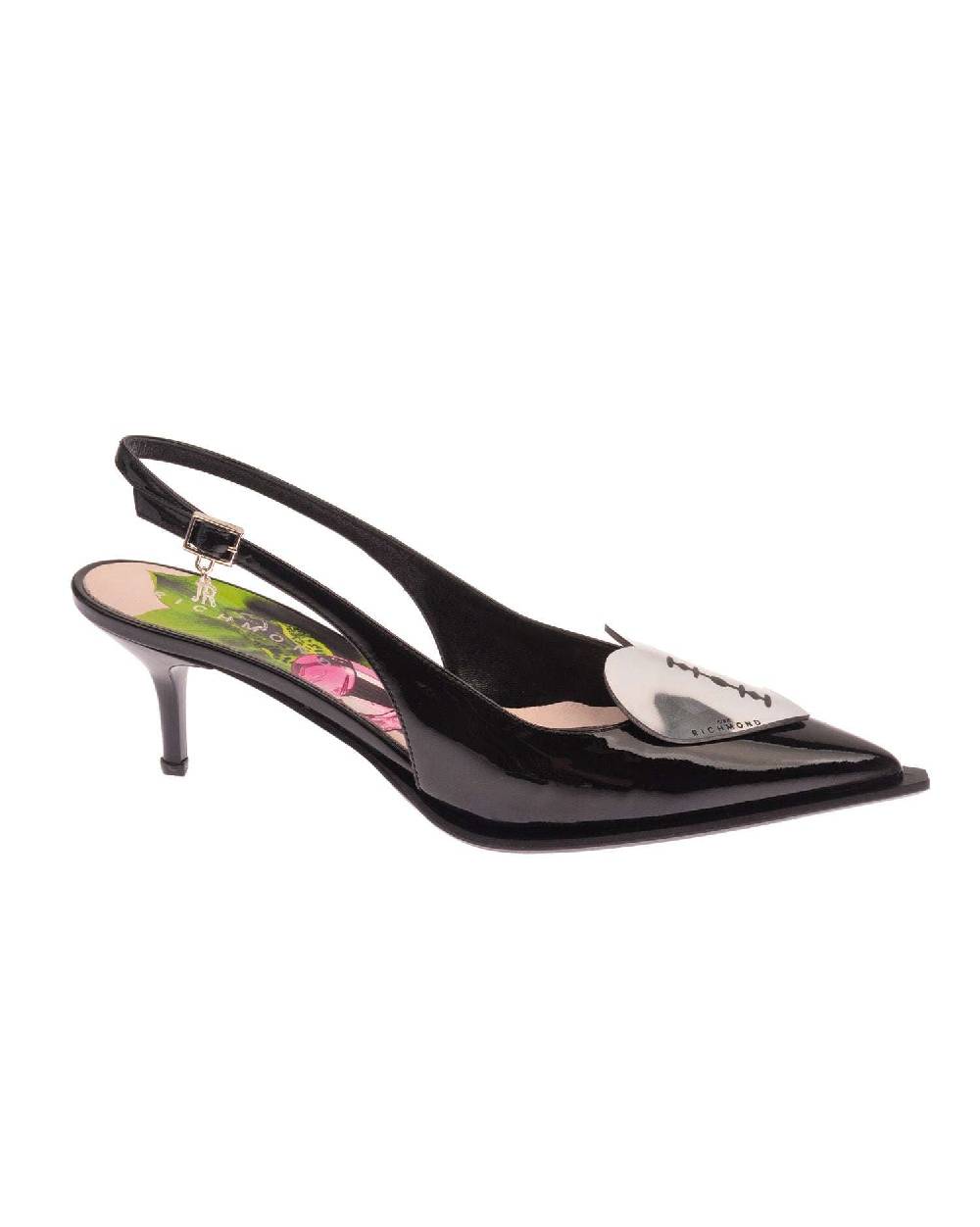 John Richmond Dècolletè Con Applicazione Metallica Sul Davanti