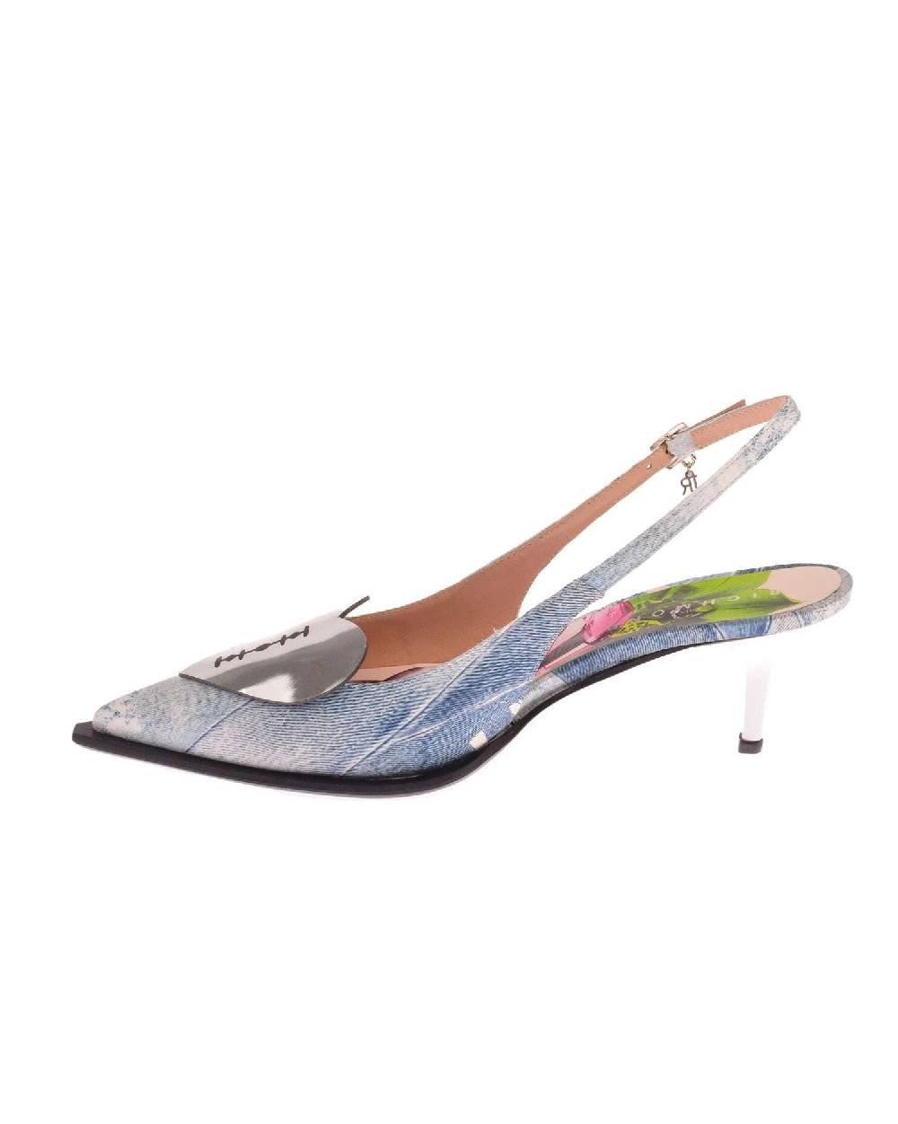 John Richmond Dècolletè Denim Con Applicazione Metallica